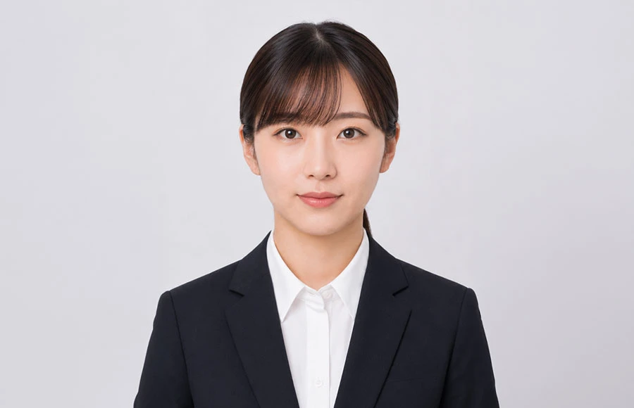 証明写真レタッチ Before